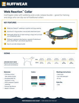 Ruffwear Web Reaction Collar Sunset Gr. L